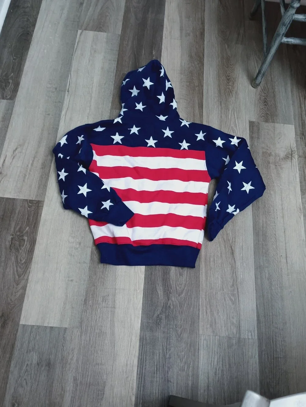 DC USA Flag Pullover Hoodie - Blue/Red/White